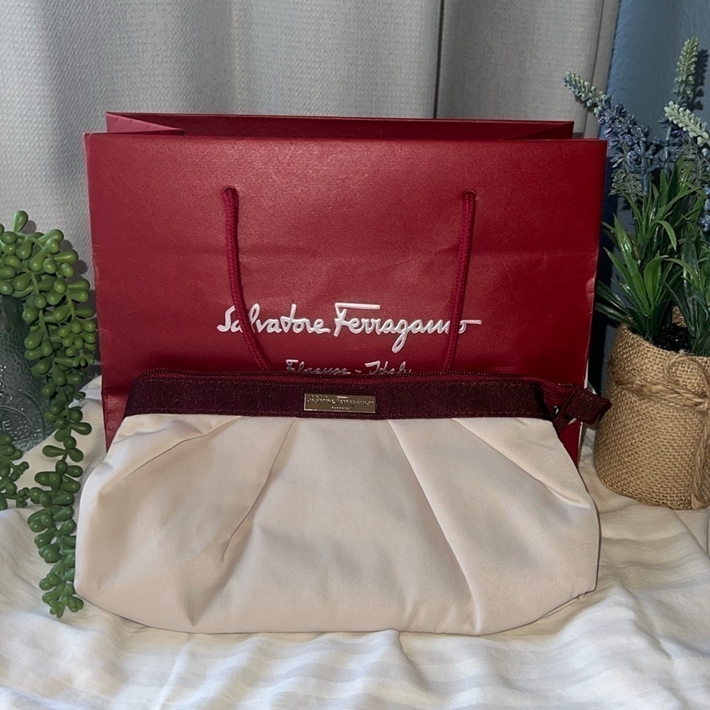 NWOT Salvatore Ferragamo Clutch Cosmetic Bag